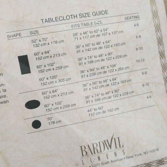 Bardwil Linens White Embroidered Tablecloth Empress Jacquard Oblong 60" x 84" - Picture 6 of 7